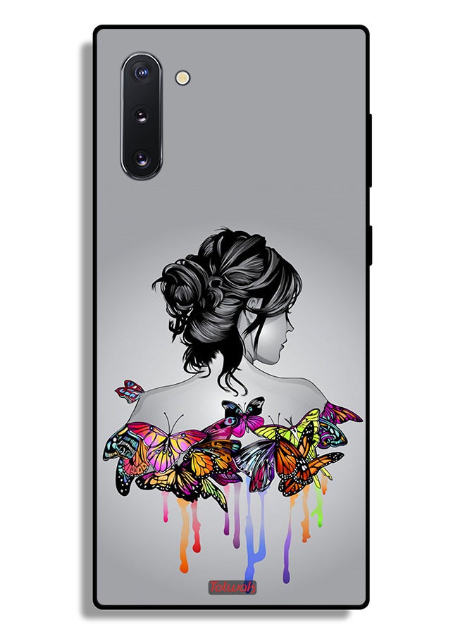 Samsung Galaxy Note 10 Protective Case Cover Butterflies And Girl Abstract Art