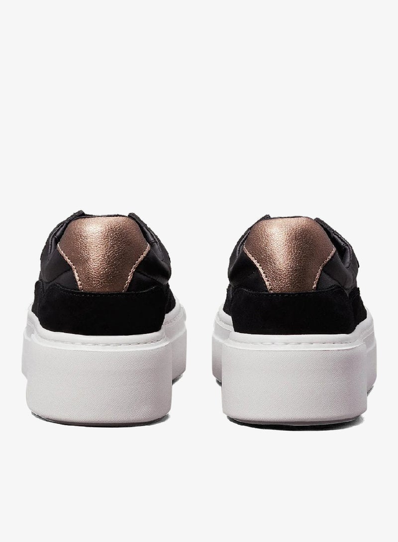 CALVIN KLEIN Leather Platform Trainers - Image 4