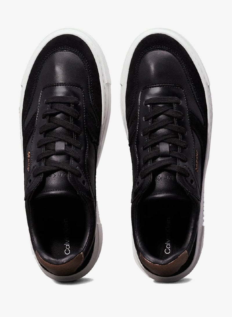 CALVIN KLEIN Leather Platform Trainers - Image 3