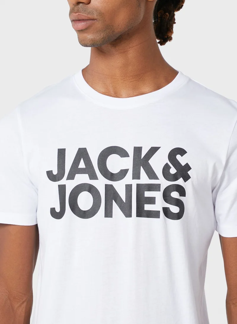 JACK & JONES Logo Crew Neck T-Shirt