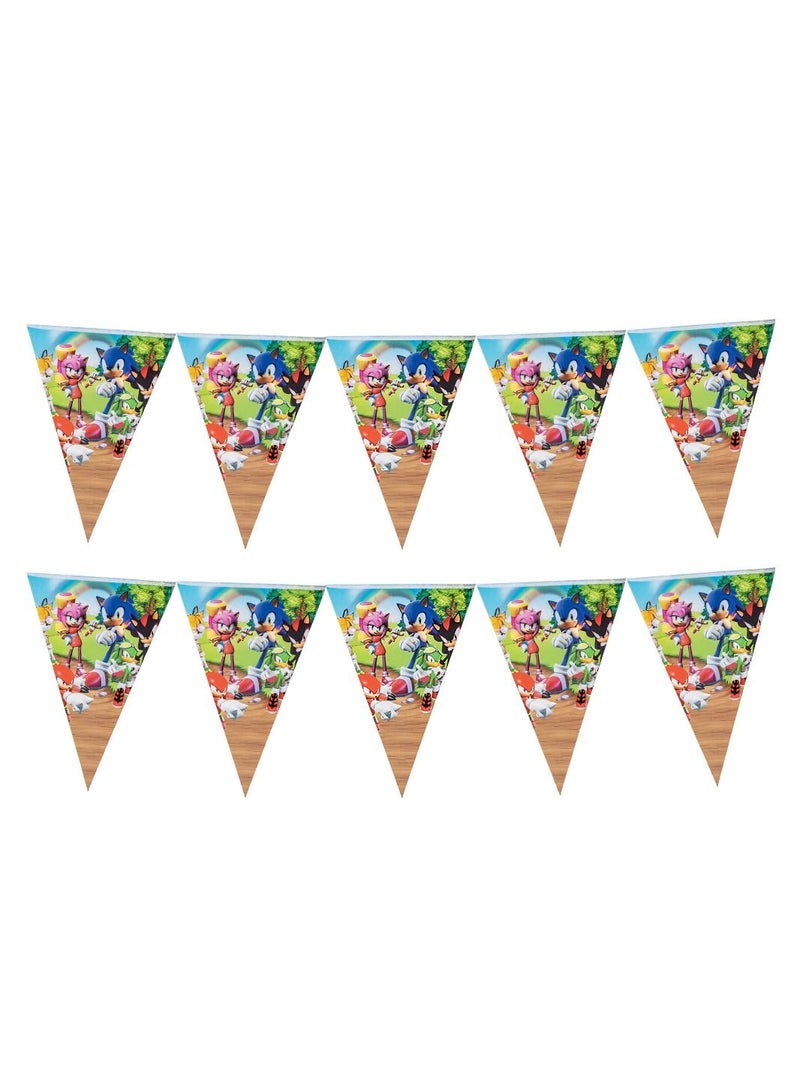 Highland Sonic Birthday Decoration Tableware Set - 142 Pieces  - Image 4