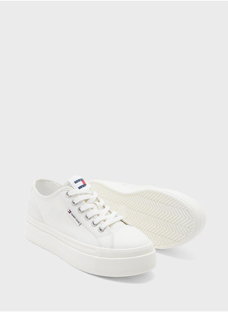 TOMMY JEANS Foxing Lace Up Low Top Sneakers - Image 4