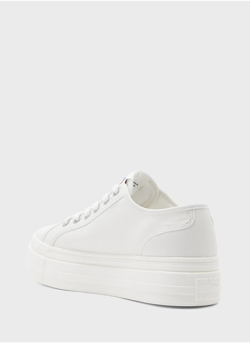 TOMMY JEANS Foxing Lace Up Low Top Sneakers - Image 3