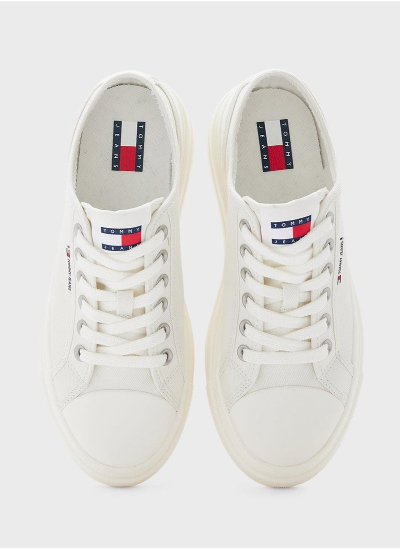 TOMMY JEANS Foxing Lace Up Low Top Sneakers - Image 5