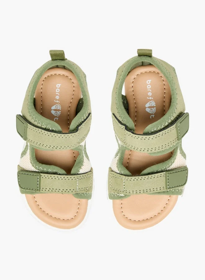 Barefeet Solid Sandals with Hook and Loop Closure