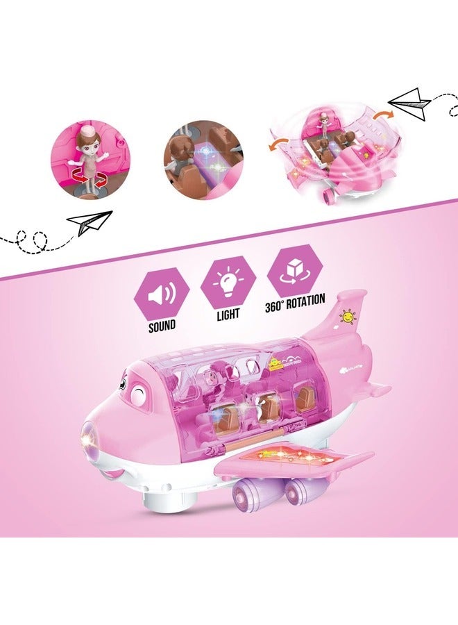 Toy Box labbaik Battery Operated Airplane  for Kids Bump and Go Action Toddler Toy Plane with LED Flashing Lights and Sounds for Boys & Girls 3-12 Years Old - Image 4