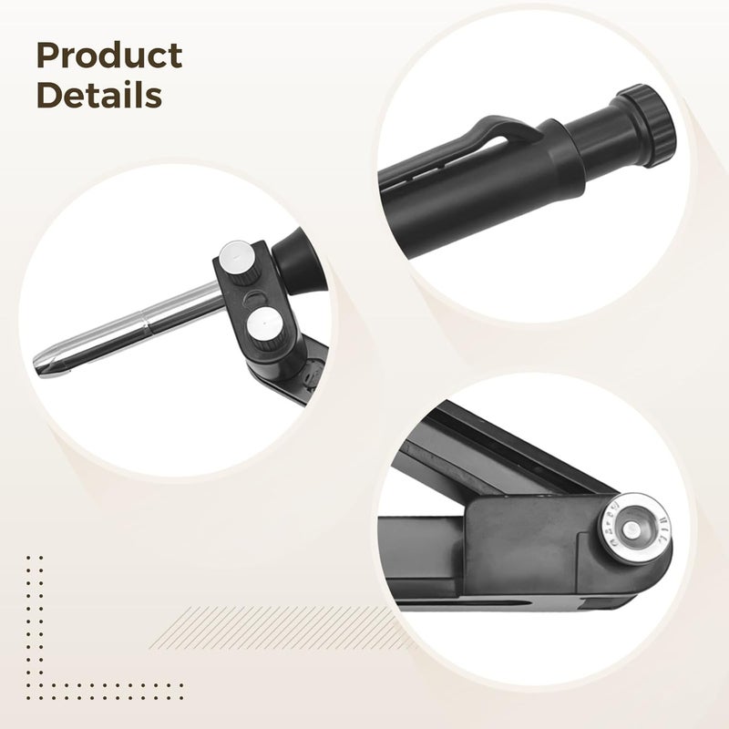 أداة رسم دوائر قابلة للطي من سبائك الألومنيوم مع قلم للنجارة وتركيب البلاط والتصميم - Image 3