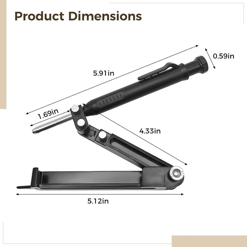 أداة رسم دوائر قابلة للطي من سبائك الألومنيوم مع قلم للنجارة وتركيب البلاط والتصميم - Image 5