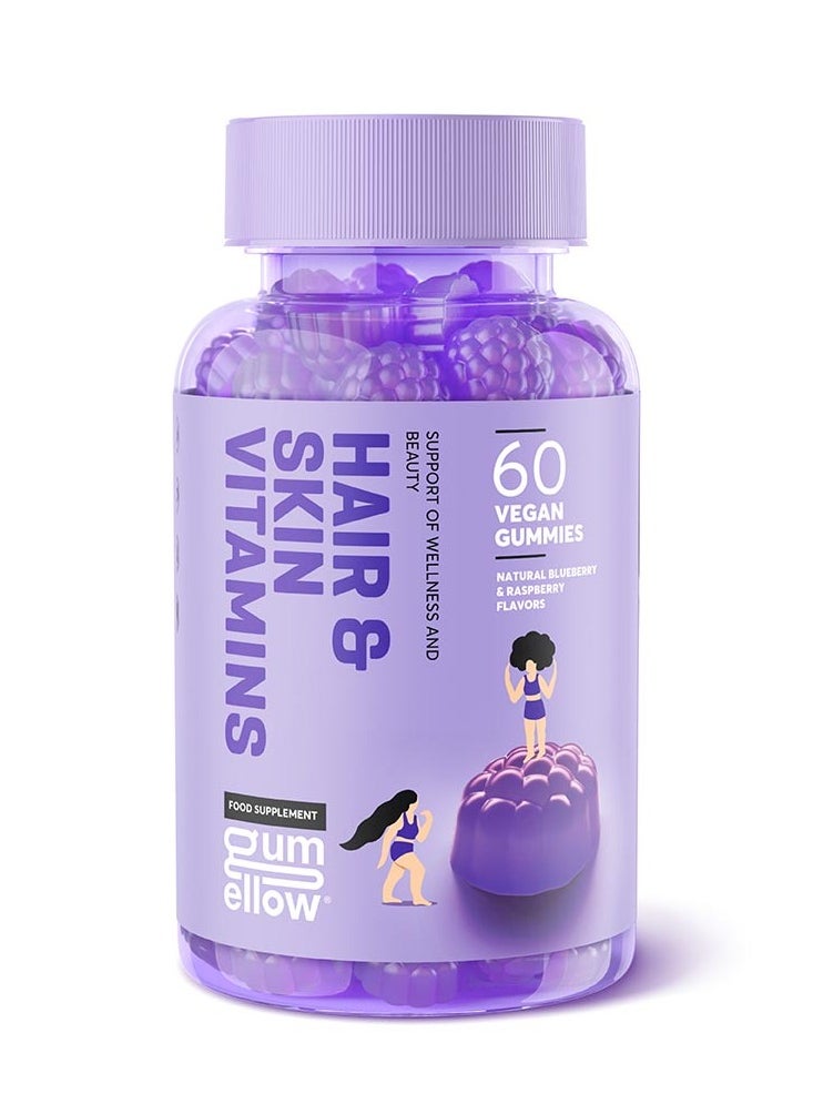 gumellow Hair And Skin Vitamins - 60 Vegan Gummies  - Image 1