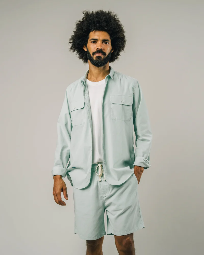 Brava Fabrics Lightweight Corduroy Shirt Acqua
