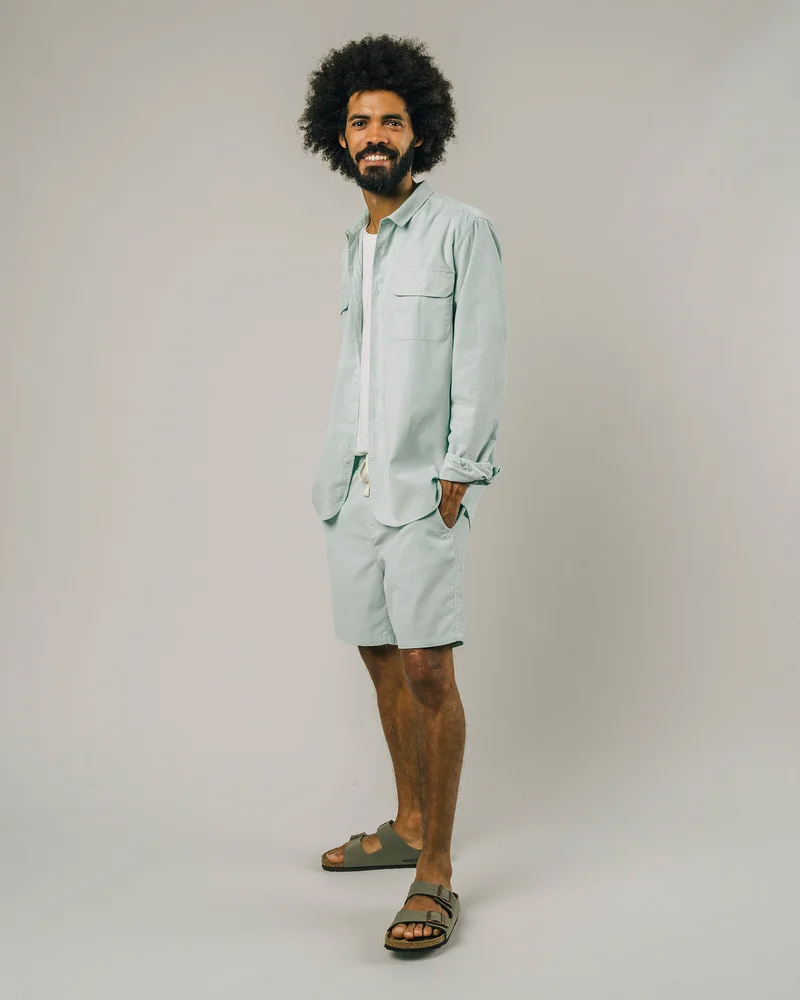 Brava Fabrics Lightweight Corduroy Shirt Acqua