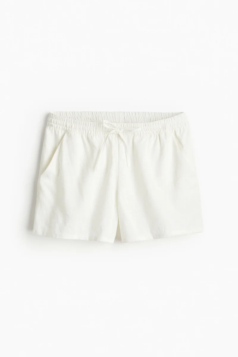 H&M Linen-blend pull-on shorts