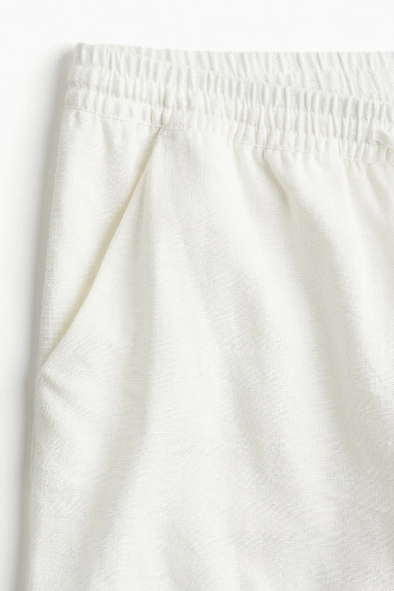 H&M Linen-blend pull-on shorts
