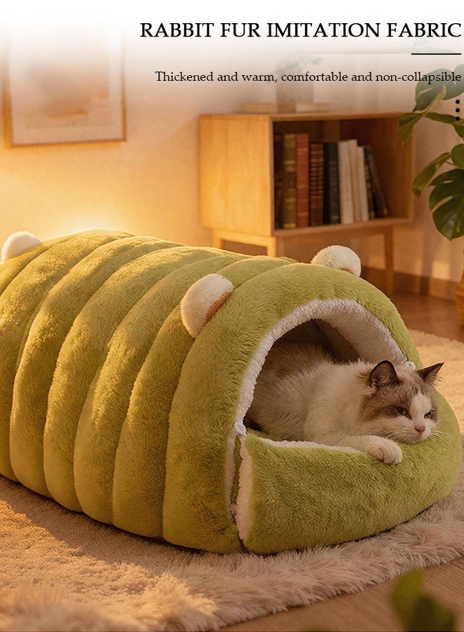 DUNISO Half-Enclosed Cat Bed,Cat House, Cat Cave, Cat Sleeping Bed,Soft Plush Indoor Pet Bed Sofa,Washable Dog Bed,Portable Winter Warm Pet Bed Puppy Dog Calming Bed,Foldable Pet Cave Bed for Dogs and Small Cats - Image 5