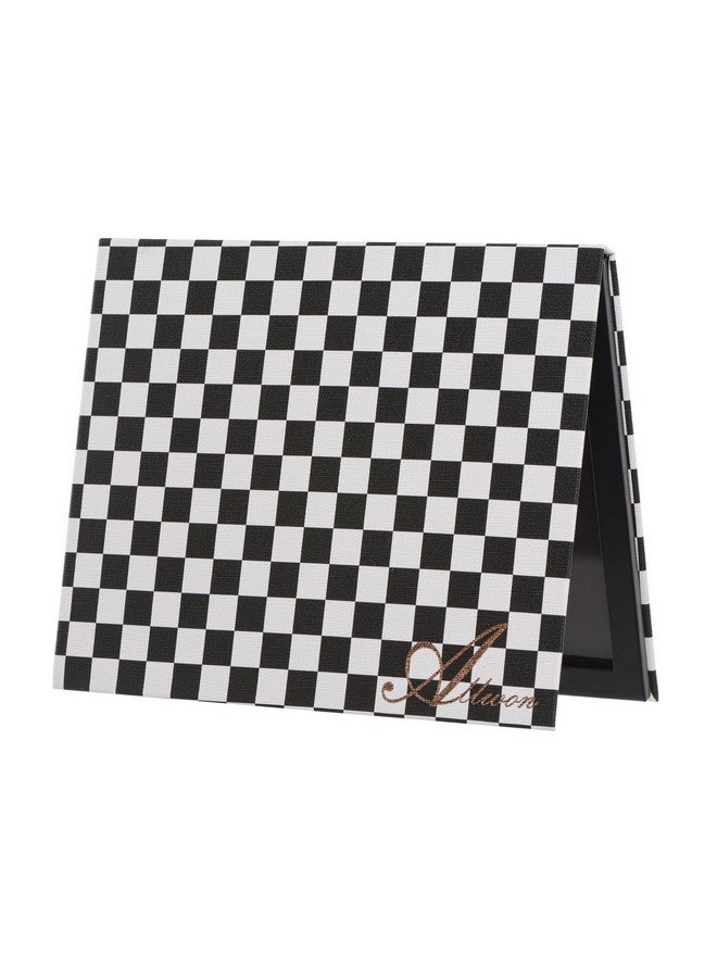 ألون لوحة ألوان مغناطيسية كبيرة جدًا من Allwon، لوحة مكياج فارغة سوداء منقوشة لظلال العيون وأحمر الشفاه وأحمر الخدود والبودرة - Image 1