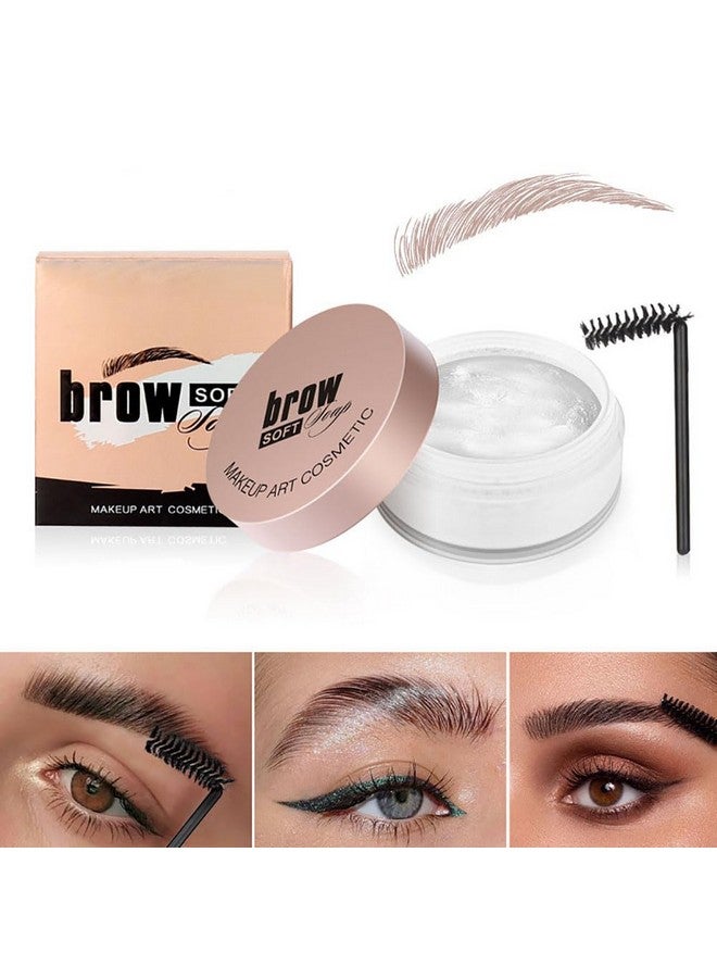 BINGBRUSH Soap Brows Kit,2Pcs/Set Eyebrow Freeze Styling Wax,Waterproof Long-lasting Eyebrows Enhancer Shaping Clear Tint Gel, Eye Brow Makeup Balm Pomade Cosmetics (2pcs 01#) - Image 1