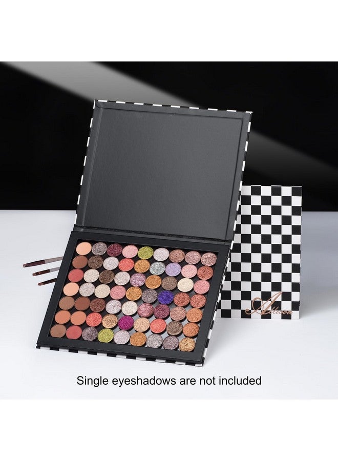 ألون لوحة ألوان مغناطيسية كبيرة جدًا من Allwon، لوحة مكياج فارغة سوداء منقوشة لظلال العيون وأحمر الشفاه وأحمر الخدود والبودرة - Image 5