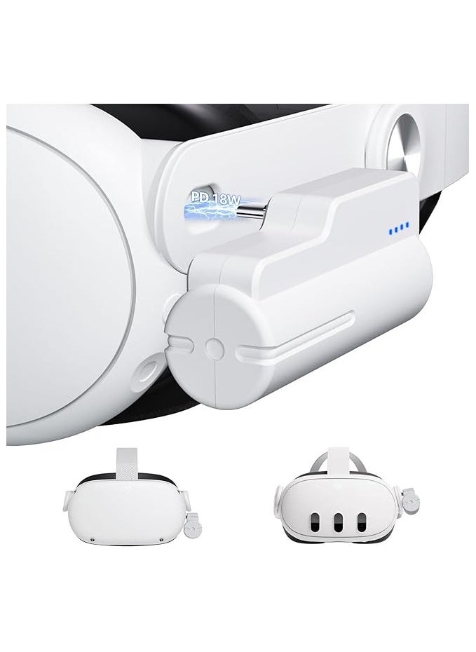 PROMASS Promass Battery Pack for Oculus Quest 2/ Quest 3 18W 5000mAh Head Strap Accessories Compatible with Oculus/ Quest Lightweight and Portable VR Extend Power Accessories for Extra 1-2H Playtime  - Image 1