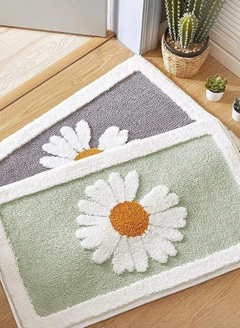 LOOPITYS Super soft absorbent bathroom mat, thickened anti slip bathroom mat, made of soft ultra-fine fibers, used for bathrooms and bathtubs, machine washable, quick drying bathroom mat (gray, 45 x 65 cm) - Image 5