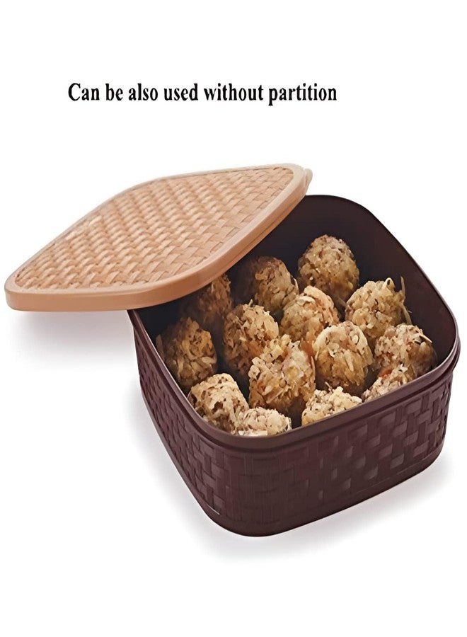 WEYPIX Plastic Square Multipurpose Masala Dabba | Spice Box Set for Kitchen | Dry Fruit & Masala Storage Container | Airtight Box for Spices, Dry Fruits & Snacks Kitchen Organizer (7 Sections) - Image 3