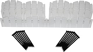 Easyflex EasyFlex No-Dig Landscape Edging with Anchoring Spikes, 4.5 in. Tall Decorative Adirondack Wood-Look Fence Garden - Image 1