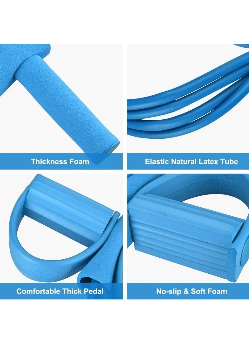 Generic Abdominal and Arm Strengthener - Fitness Toning Belt 4 Tube Bands Elastic Foot Pedal Resistance Band for Home Gym Yoga Abdominal Waist Leg Arm - Resistance Band for Gym Workout - Multifunctional Resistance Training Tools, 4 Leg and Foot Trainers with Bands, Pull Ropes, Tubes and Pedal, for Yoga Fitness, Abdominal and Bodybuilding Expander Tools for Home Gym - Fitness Resistance Band - Resistance Pull Belt for Workout - Image 3