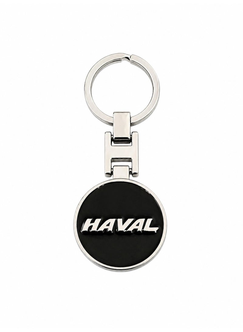 Car Keychain – Haval Logo – Premium Metal Key Holder – Durable & Stylish – Black