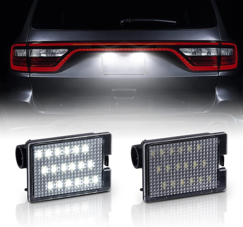 Gempro LED License Plate Lights Rear Tag Lamps for Dodge Durango 2014 2015 2016 2017 2018 2019 2020 2021 2022 Pickup Truck - Image 1