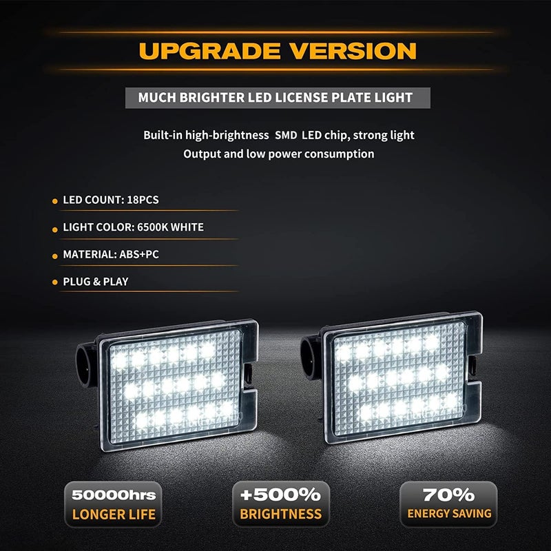 Gempro LED License Plate Lights Rear Tag Lamps for Dodge Durango 2014 2015 2016 2017 2018 2019 2020 2021 2022 Pickup Truck - Image 2