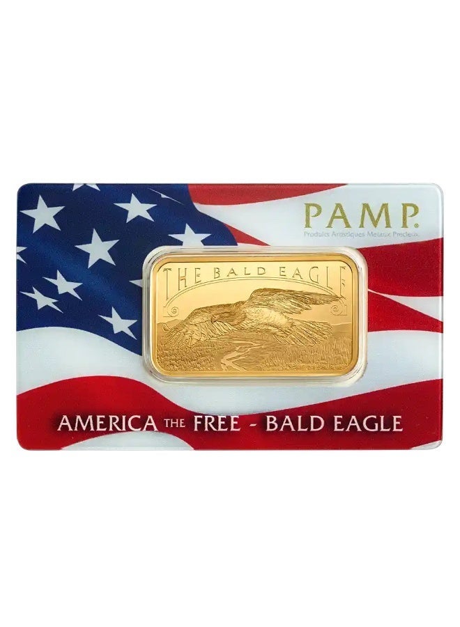 PAMP 5g American Bald Eagle Gold Bar – Certified Bar With Invoice - Image 2