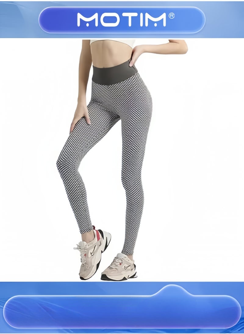 Motim Yoga Pants Women's Ruched Lifting High Waist Sport Pants Tummy Control Stretchy Workout Leggings Textured Booty Tights  - Image 1