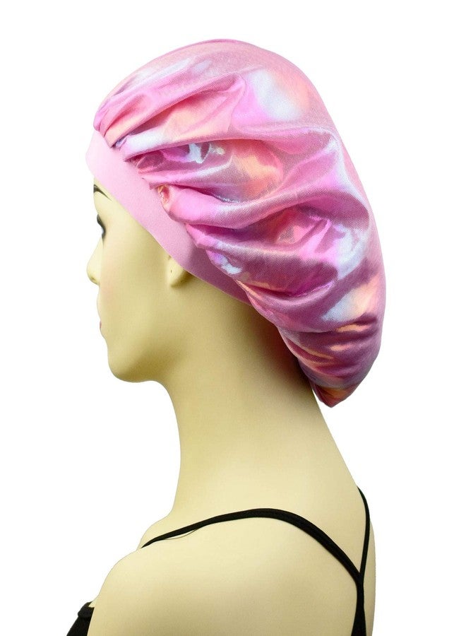 TALE KING Kids Bonnets for Girls Sleeping Satin Bonnets for Kids Little Girls Satin Bonnet for Curly Hair Silk Sleep Cap Night Caps Pink - Image 4