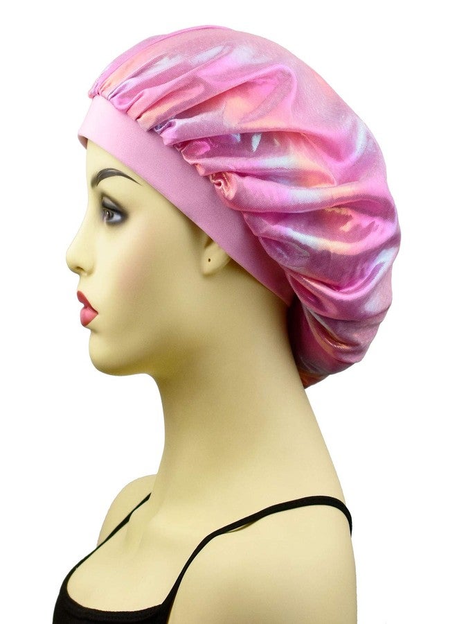 TALE KING Kids Bonnets for Girls Sleeping Satin Bonnets for Kids Little Girls Satin Bonnet for Curly Hair Silk Sleep Cap Night Caps Pink - Image 3