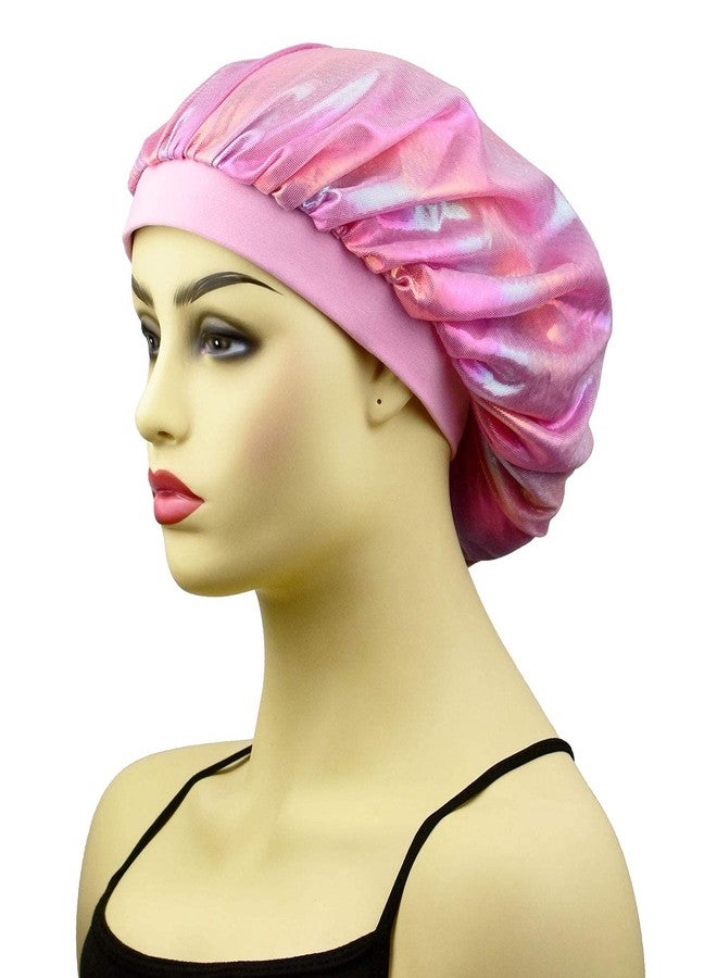 TALE KING Kids Bonnets for Girls Sleeping Satin Bonnets for Kids Little Girls Satin Bonnet for Curly Hair Silk Sleep Cap Night Caps Pink - Image 2