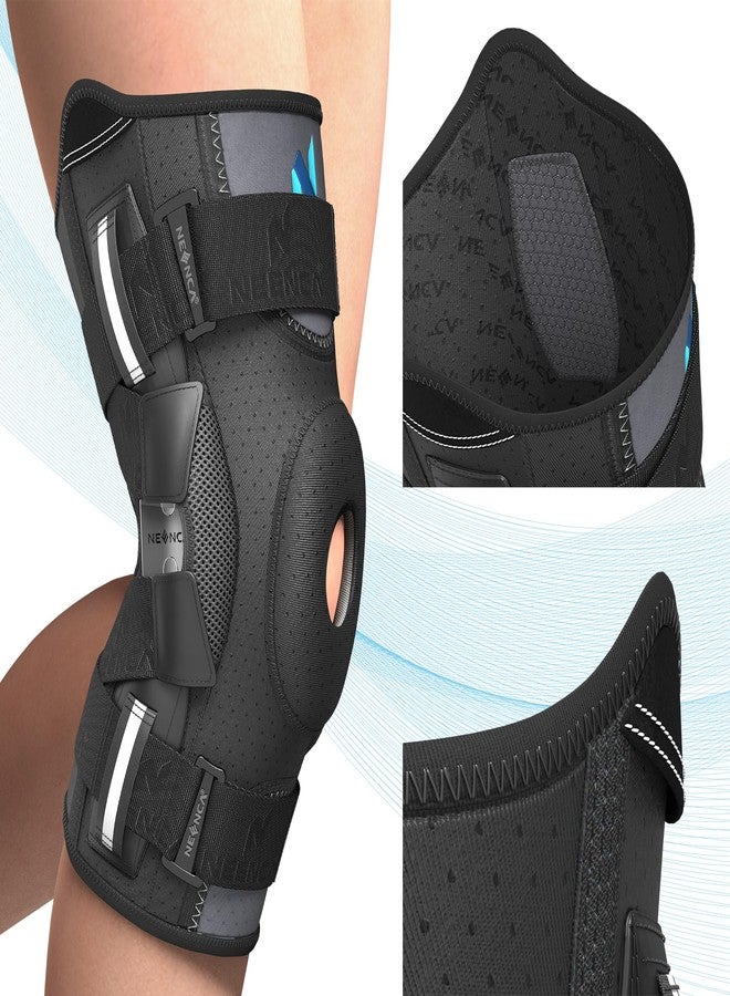 NEENCA Professional Knee Brace for Knee Pain, Hinged Knee Support with Patented X-Straps Fiting System, Strong Stability for Joint Pain Relief, Arthritis, Meniscus Tear, ACL, PCL, MCL, Sports, Workout - Image 2