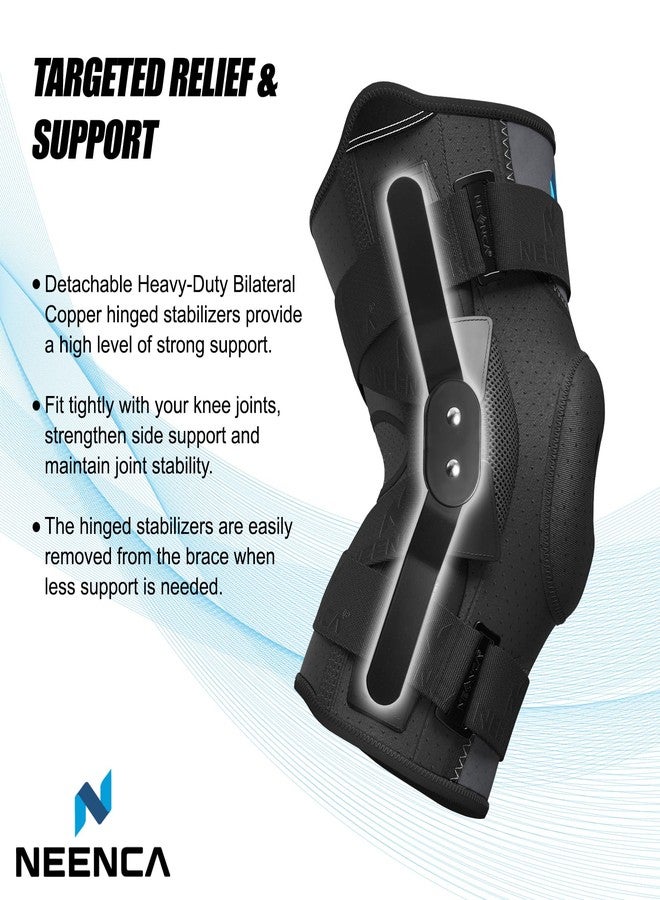 NEENCA Professional Knee Brace for Knee Pain, Hinged Knee Support with Patented X-Straps Fiting System, Strong Stability for Joint Pain Relief, Arthritis, Meniscus Tear, ACL, PCL, MCL, Sports, Workout - Image 5