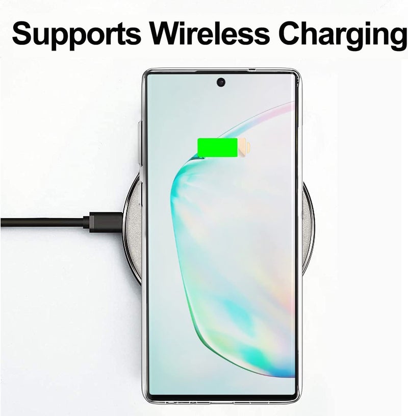 Nishtech غطاء خلفي شفاف هجين ناعم رفيع مضاد للغبار مع حماية الكاميرا لهاتف سامسونج جالاكسي نوت 10 المتميز - Image 4