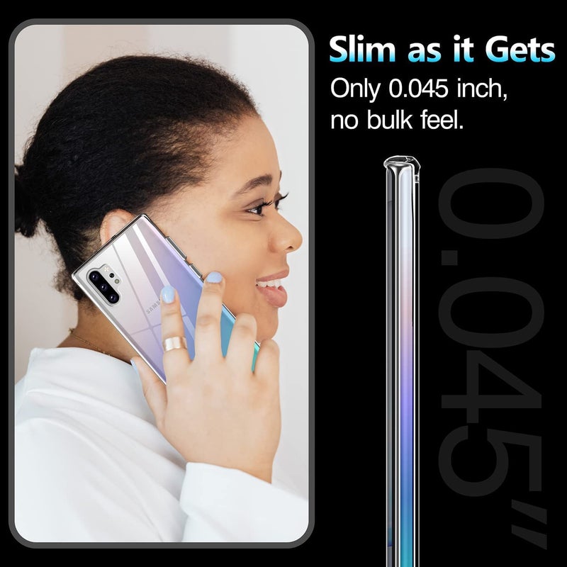 Nishtech غطاء خلفي شفاف هجين ناعم رفيع مضاد للغبار مع حماية الكاميرا لهاتف سامسونج جالاكسي نوت 10 المتميز - Image 5