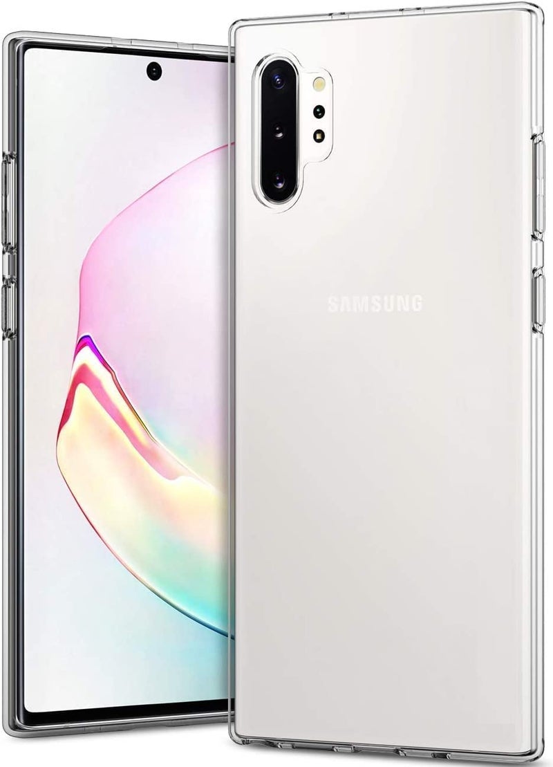 Nishtech غطاء خلفي شفاف هجين ناعم رفيع مضاد للغبار مع حماية الكاميرا لهاتف سامسونج جالاكسي نوت 10 المتميز - Image 1