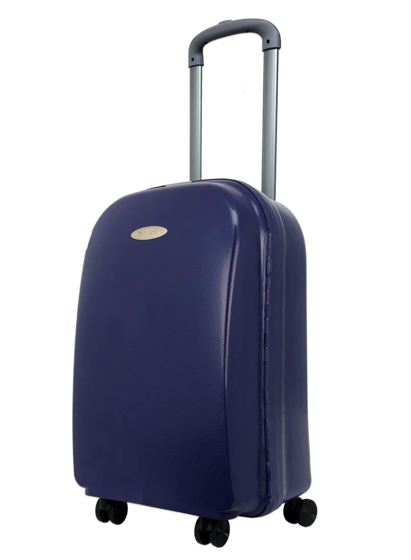 ريفلكشين REFLECTION Hard Luggage, Trolley Bag with PP Plastic Body with Soft 3 Level Adjustable Handle, Blue, 79 cm