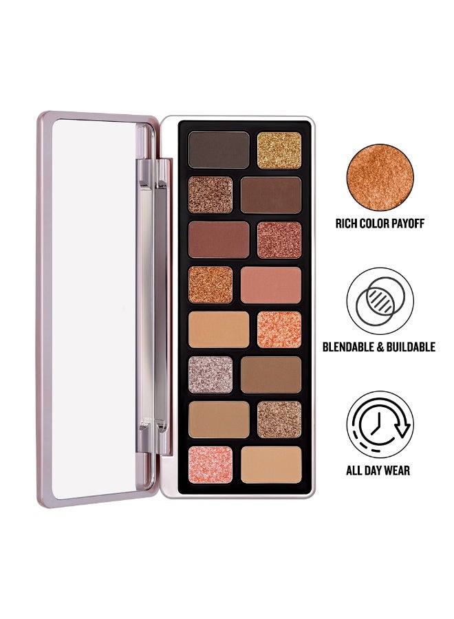 FOREVER52 Essential 16 Color Eyeshadow Palette - Multicolor - BKS402 - Image 1
