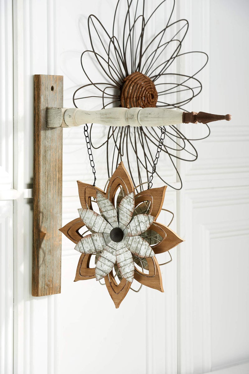 K&K Interiors علامة زينة معلقة بديلة من K&K Interiors على شكل سهم، خشب - 13648A - Image 3
