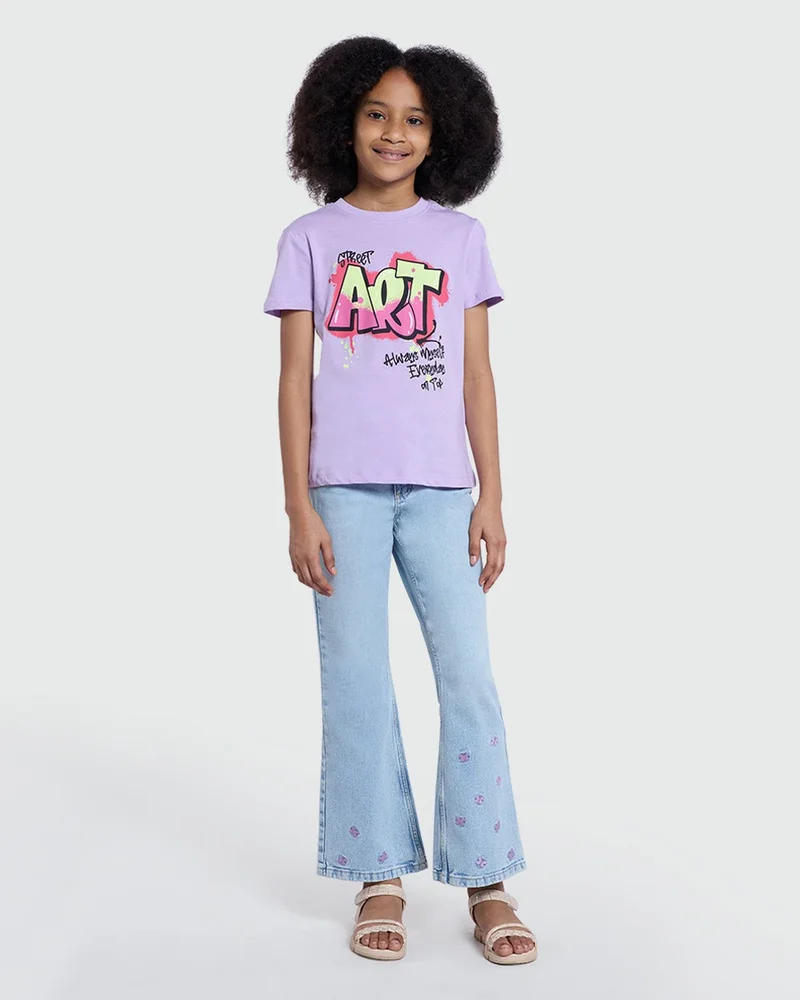 Ovs Long Sleeve Tee In Lilac Breeze – Girls