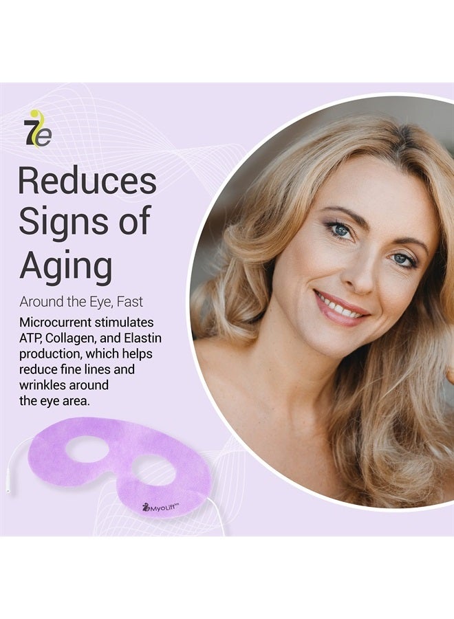 myolift 7E Wellness Conductive Eye Facial Mask Microcurrent Machine - Skin Care Tools for Microcurrent Facial Device - Instant Face Lift, Anti Aging, and Skin Tightening - Up to 10-12 Uses