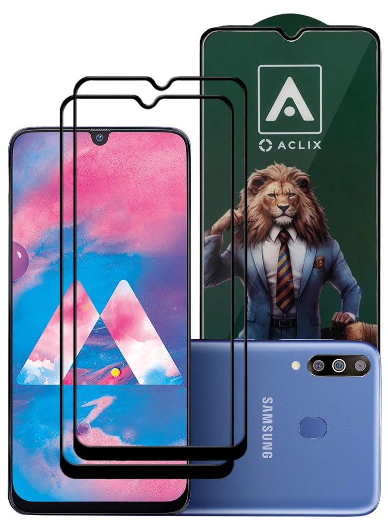ACLIX 2 Pieces Antistatic ESD Dustproof Premium Quality High Definition Tempered Glass Screen Protector Designed For Samsung Galaxy M30 - Image 1