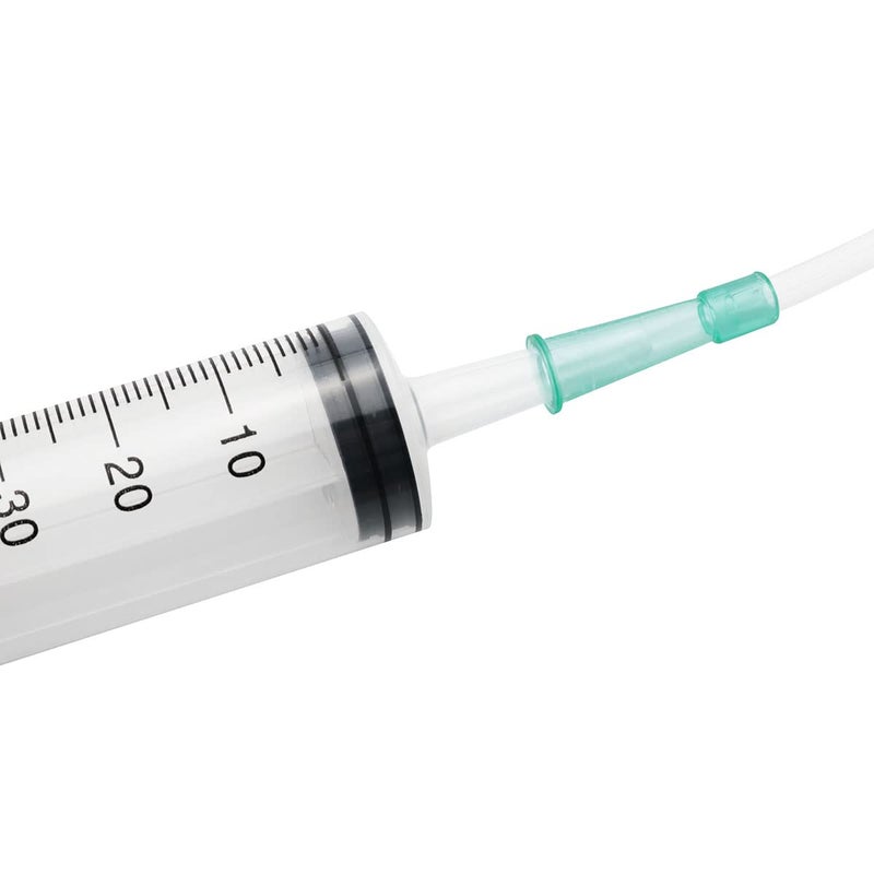 كلاراكو مجموعة محقنة بلاستيكية من كلاركو، مكونة من 6 قطع، محقنة صناعية، أدوات محقنة قياس السوائل للمختبرات العلمية، التوزيع، تغذية الحيوانات، استخدامات متعددة، 20 مل × 2 + 60 مل × 2 + خرطوم × 2 - Image 5