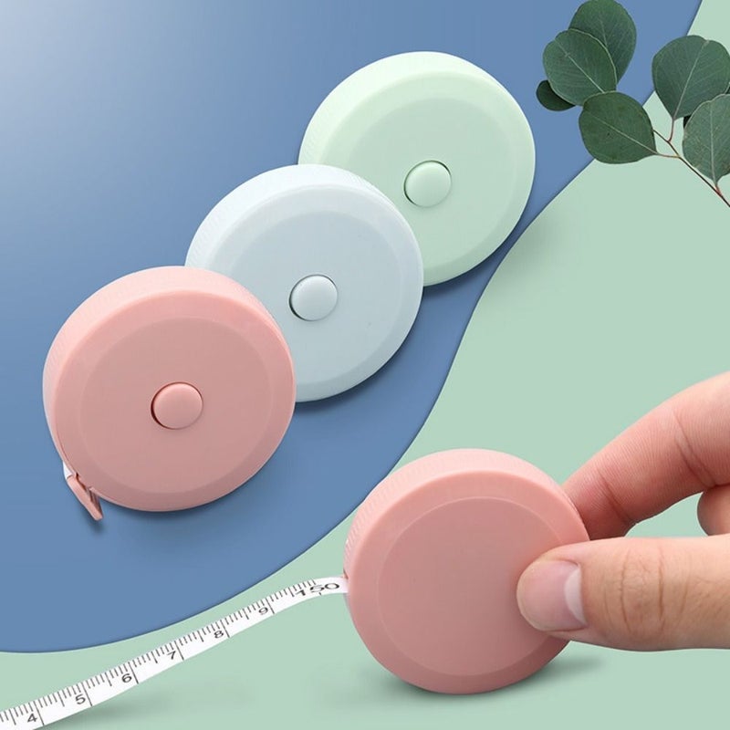 Blue Retractable Measuring Tape Sewing Kit Double Sided Body Fabric Craft Tool - Image 1