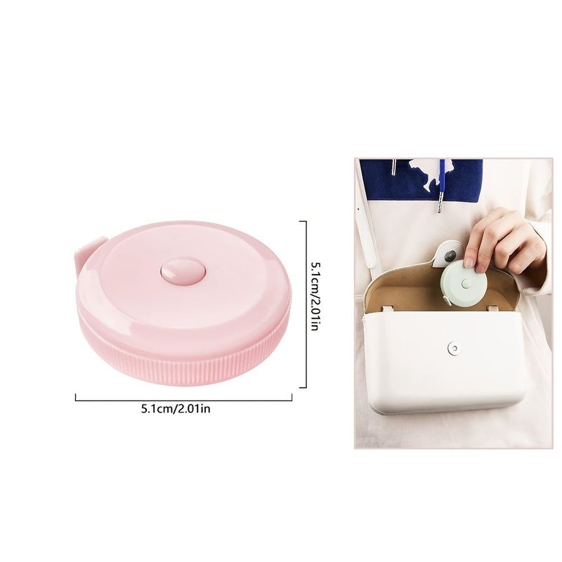 Blue Retractable Measuring Tape Sewing Kit Double Sided Body Fabric Craft Tool - Image 3
