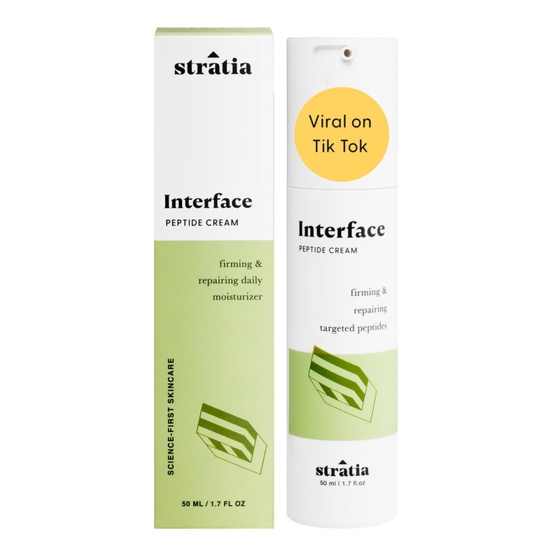 Stratia Interface Daily Moisturizer with Peptides for Hydration Repair Suitable for All Skin Types 170 Fl Oz Pack of 1