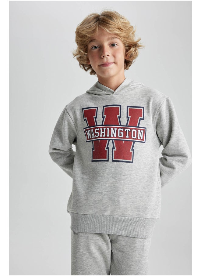 DeFacto - Boy Regular Fit Hooded Long Sleeve Knitted Sweat Shirt - Image 1